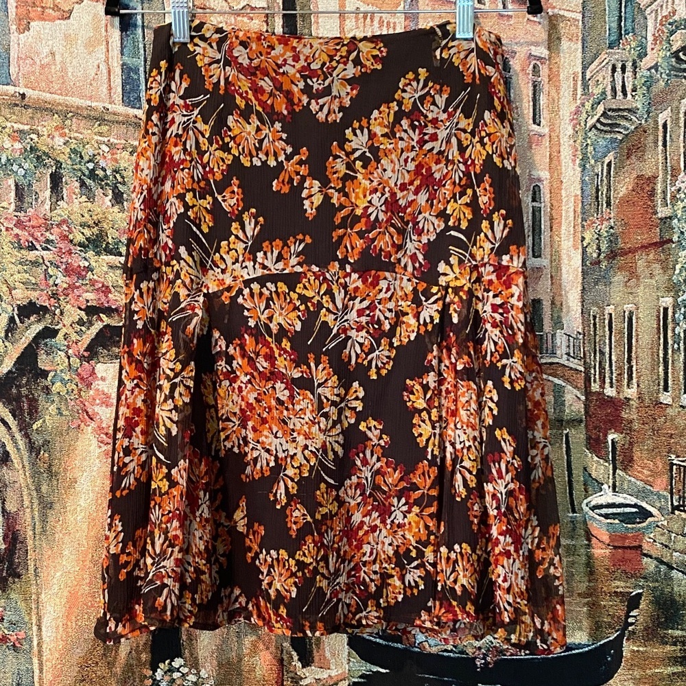 Floral A-Line Skirt by Esprit